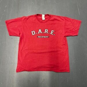Vintage DARE red graphic tee shirt tshirt Size XL